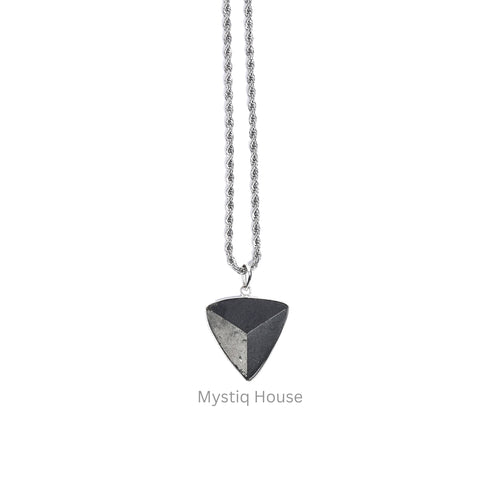 Black Tourmaline Triangle Pendant Img