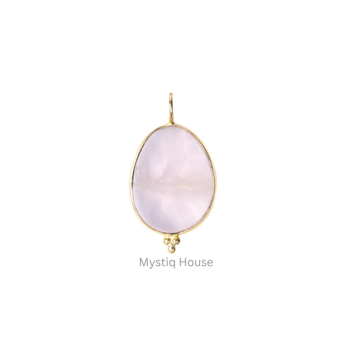 Rose Quartz Faceted Necklace Img