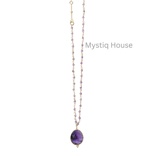 Amethyst Faceted Necklace Img