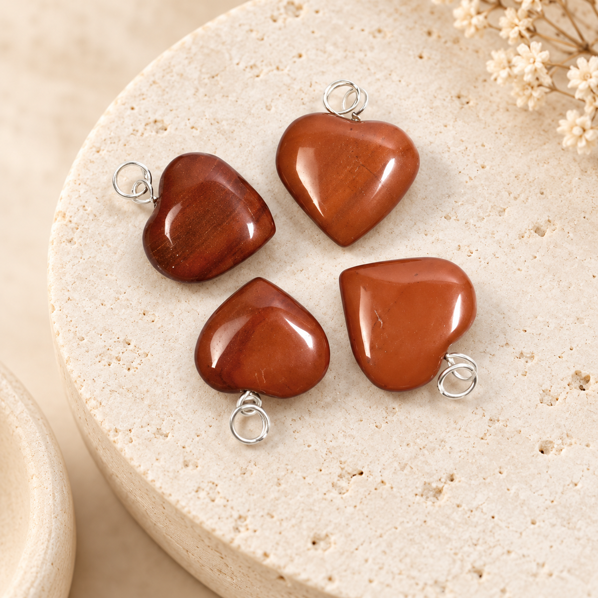 Red Jasper Heart Pendant - Small