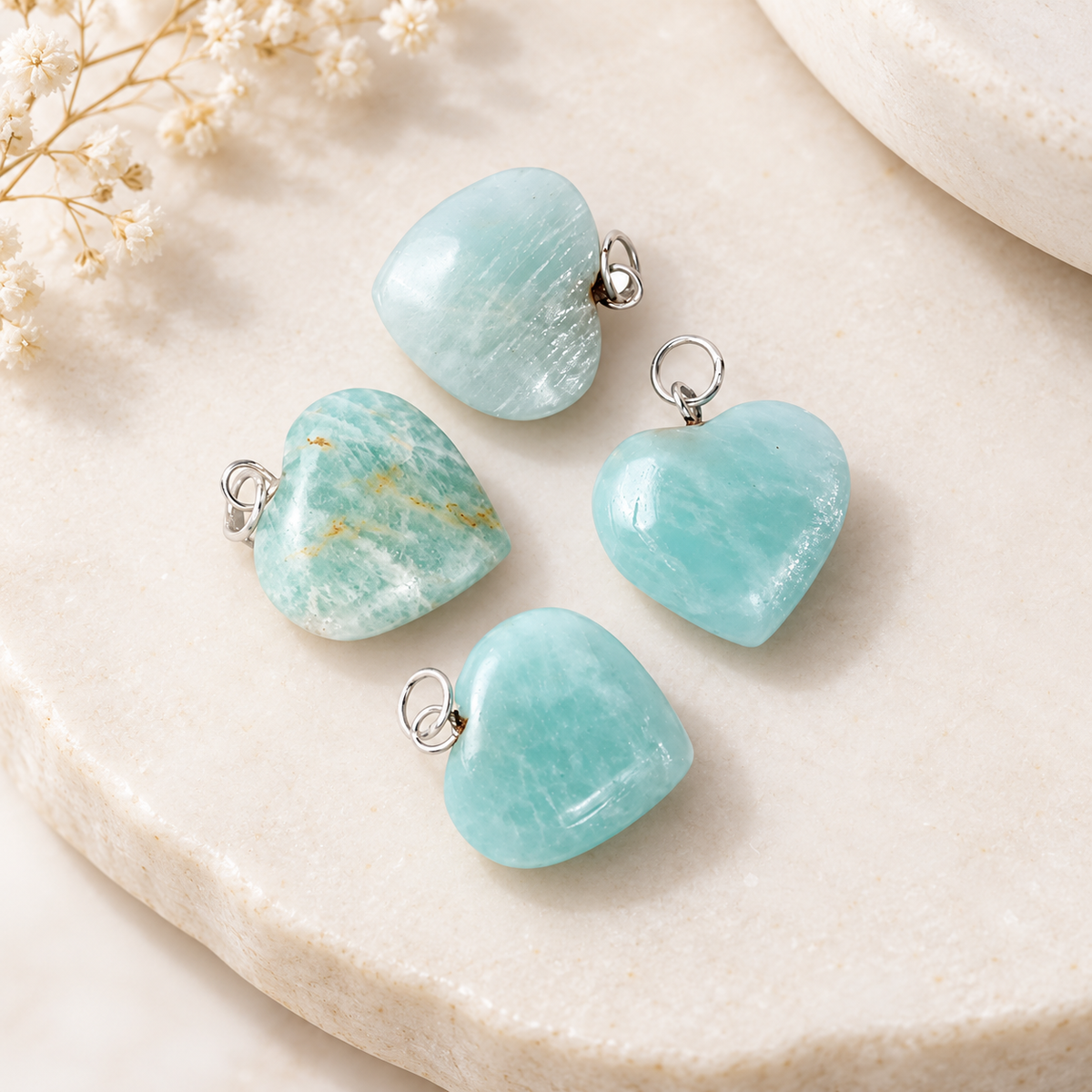 Amazonite Heart Pendant - Small