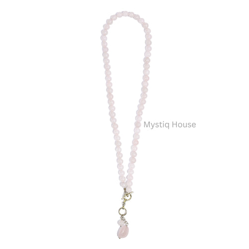 Rose Quartz Necklace 8mm Img