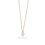 Rainbow Moonstone 92.5 Silver Oval Necklace