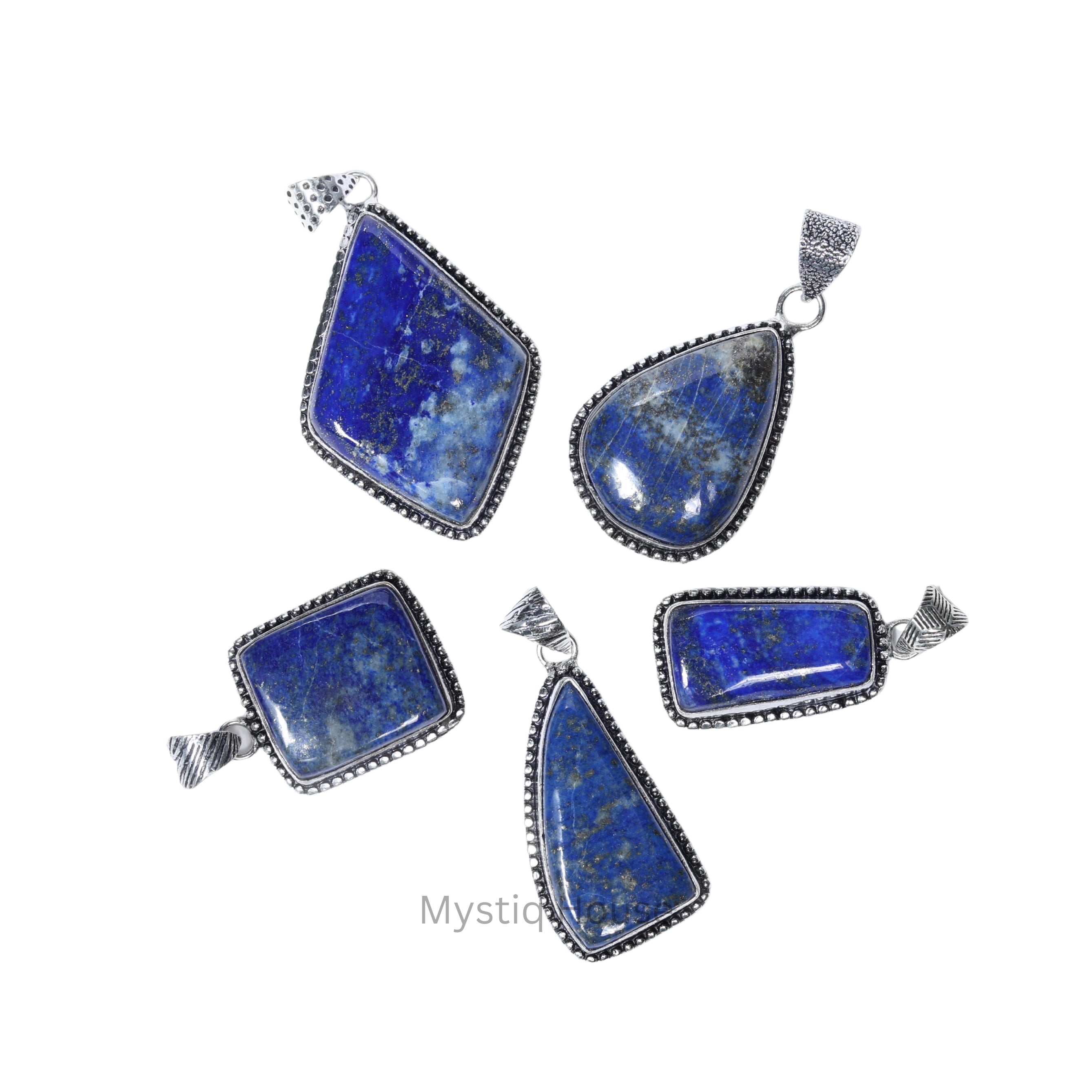 Lapis Lazuli Brass Pendant 