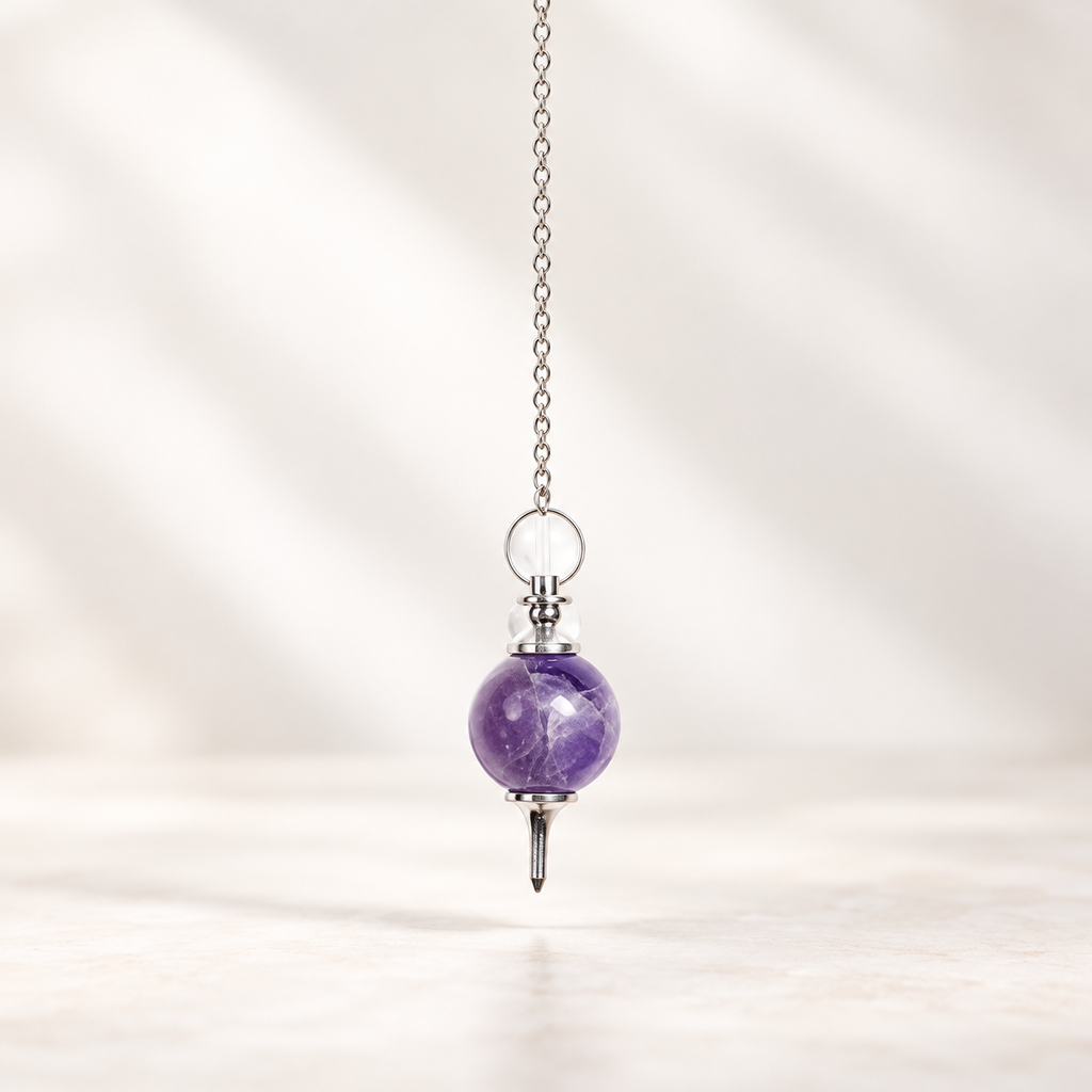 Amethyst Pendulum Ball Dowser