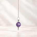 Amethyst Pendulum Ball Dowser