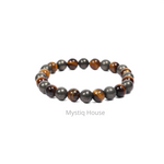 Pyrite and Tiger Eye 8mm Bracelet