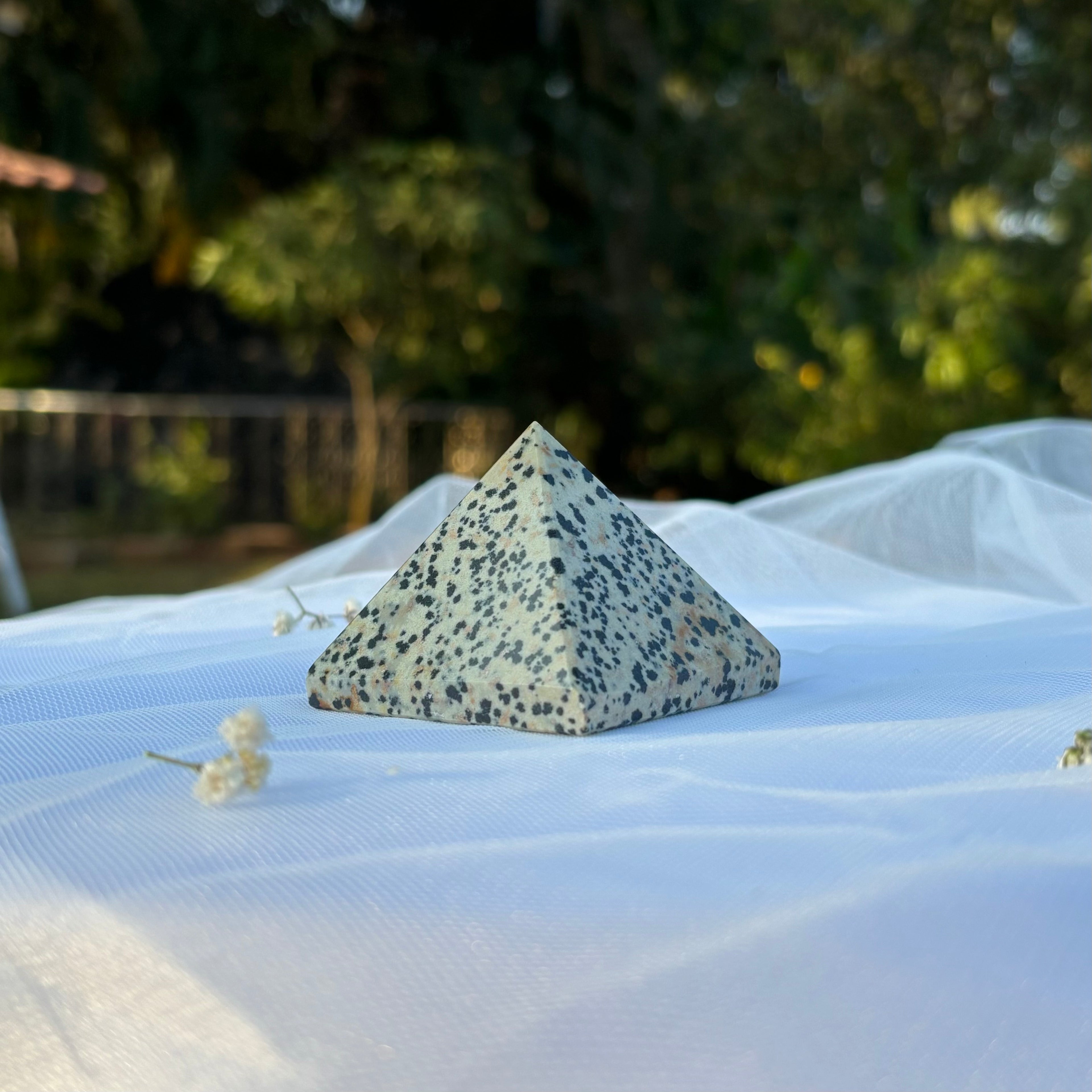Dalmation Jasper Stone Pyramid