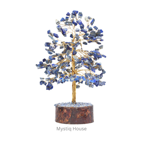 Lapis Lazuli Tree 300 B Gold Wire Img