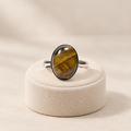 Tiger Eye Oval Ring