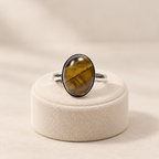 Tiger Eye Oval Ring