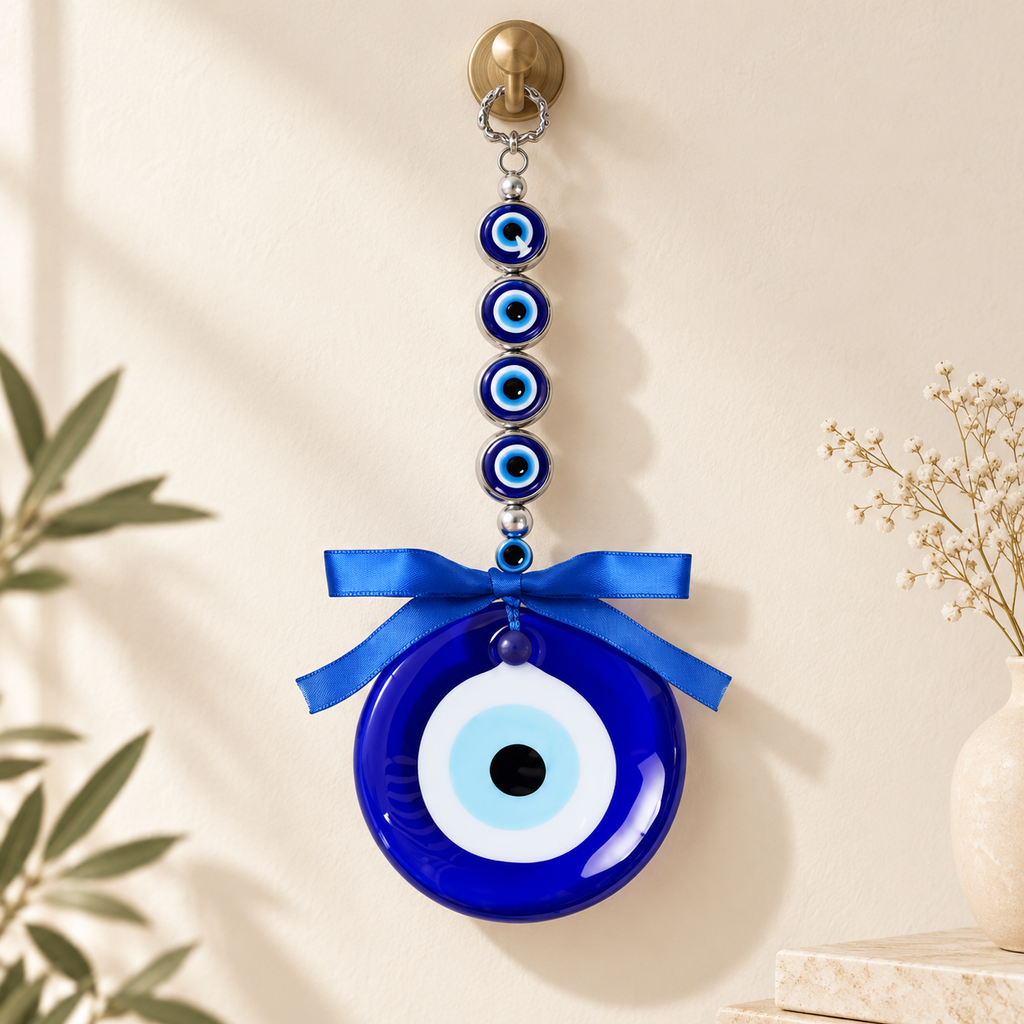 Glass Beaded Evil Eye Hanging