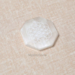 7 Chakra Hexagonal Selenite Charging Plate - MystiqHouse