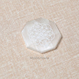 7 Chakra Hexagonal Selenite Charging Plate - MystiqHouse