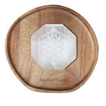 7 Chakra Hexagonal Selenite Charging Plate - MystiqHouse