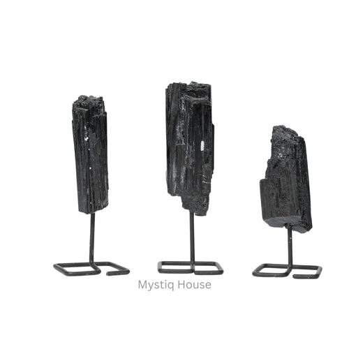 Black Tourmaline Brazil Raw Stand Img