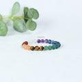 7 chakra bracelet with clear quartz