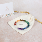 7 Chakra Clear Quartz Bracelet
