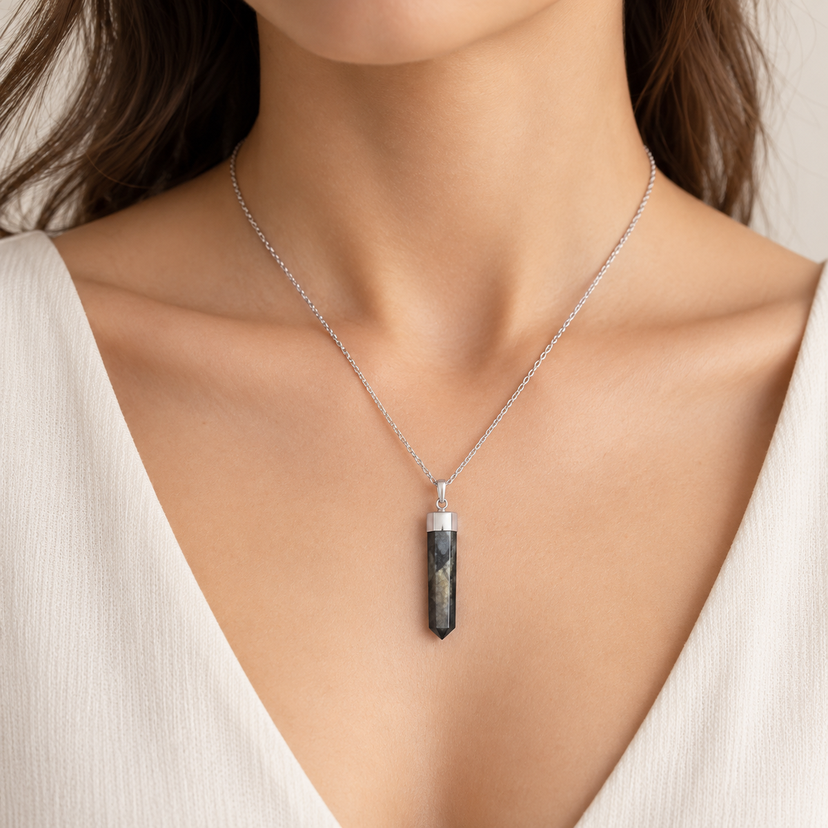 Pyrite Pencil Pendant