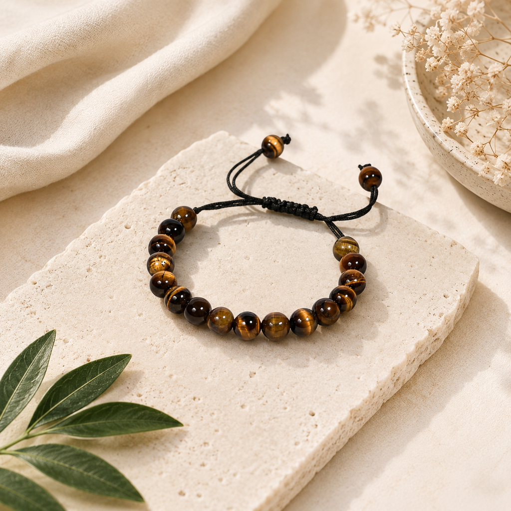 Tiger Eye Bracelet - Adjustable Thread