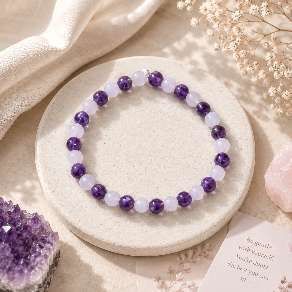 Amethyst & Rose Quartz Bracelet