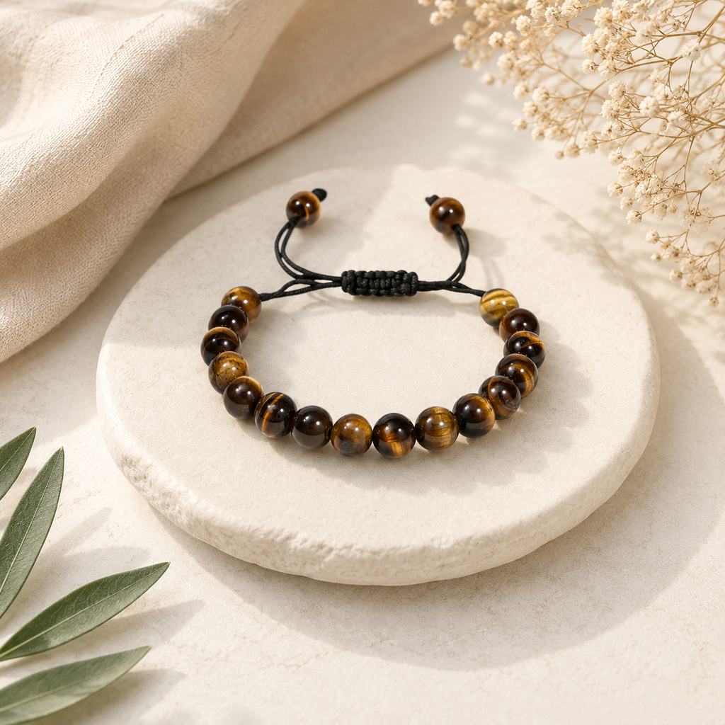 Tiger Eye Bracelet - Adjustable Thread