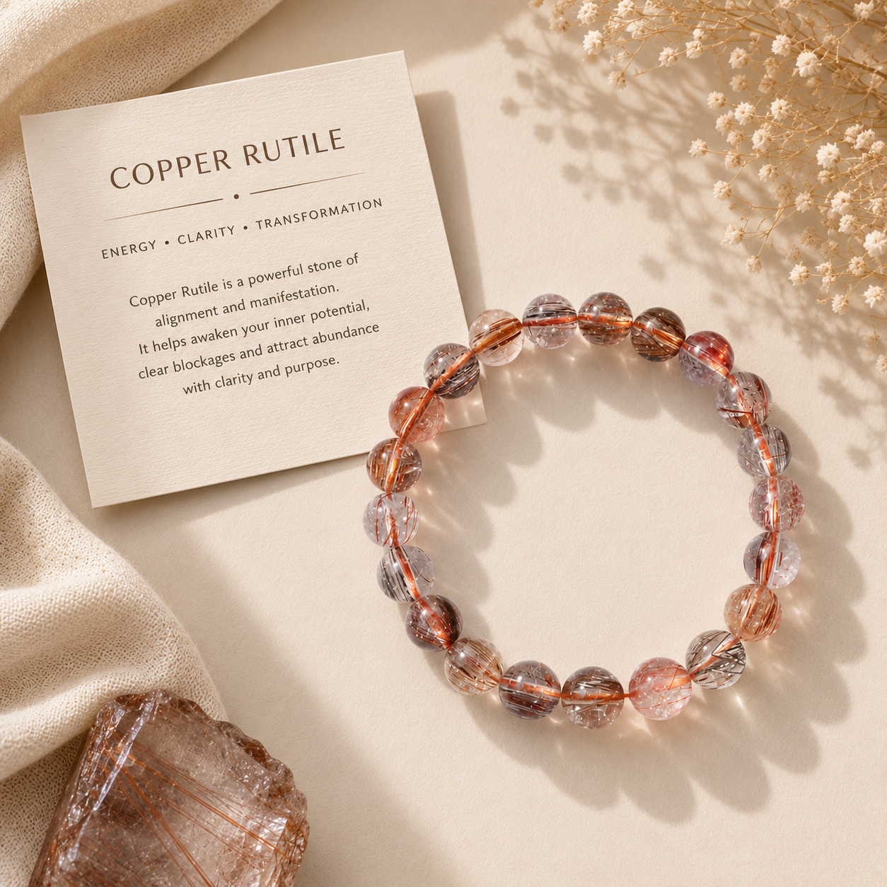Copper Rutile Bracelet
