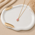 Pink Opal 92.5 Silver Oval Necklace