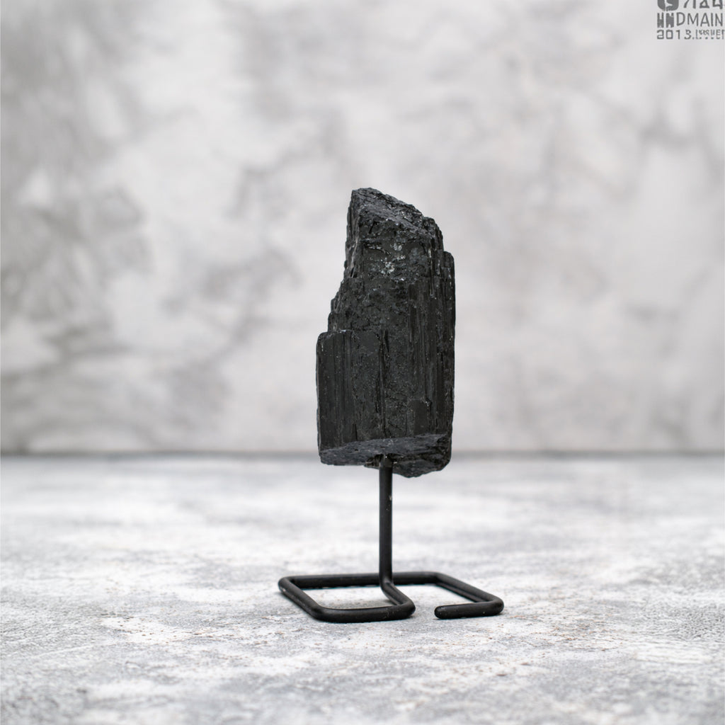 Black Tourmaline Brazil Raw Stand