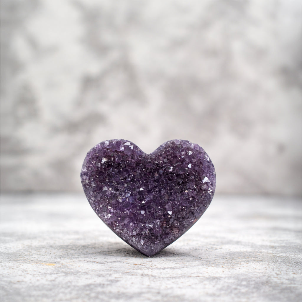 Amethyst Heart Cluster With Stand