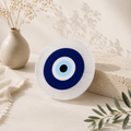Evil Eye Round Selenite Charging Plate