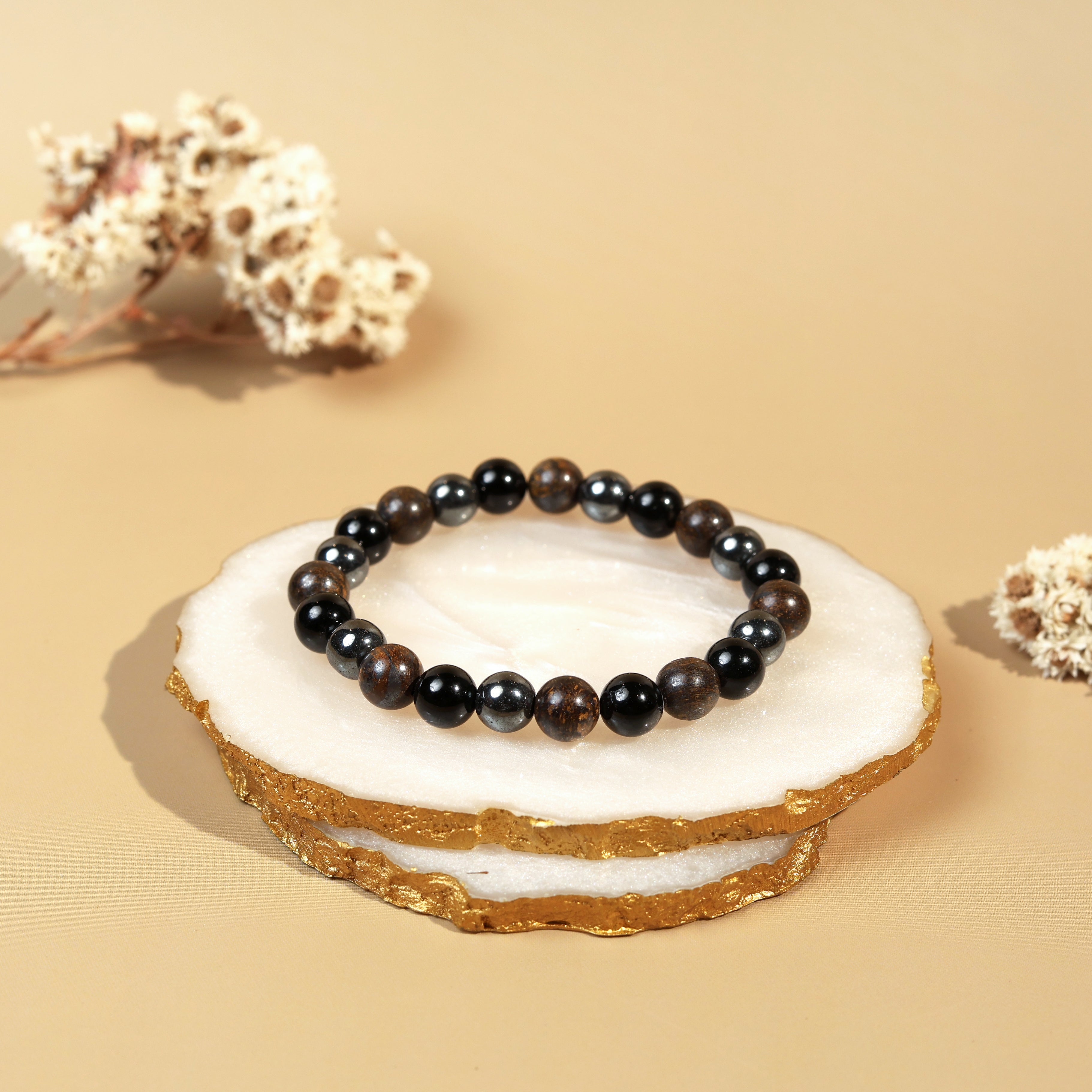 Triple Protection Bronzite 8mm Bracelet
