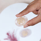Rose Quartz Money Switch Oval & Zibu Symbol