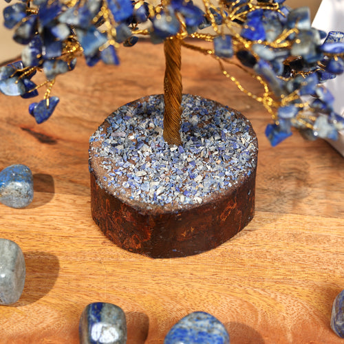 Lapis Lazuli Tree 300 B Gold Wire Img