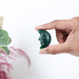Green Jade Moon Face Cabochon