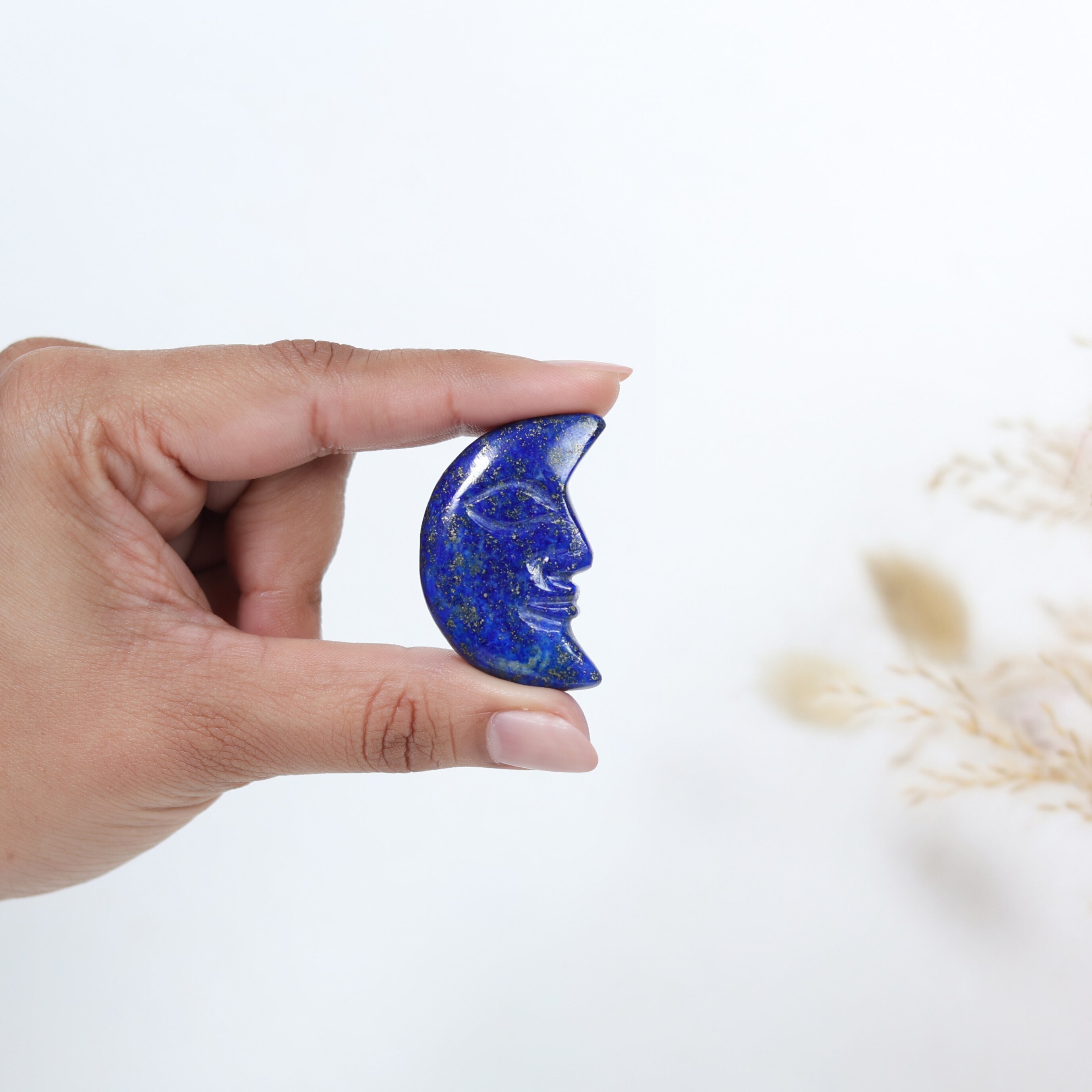Lapis Lazuli Moon Face Cabochon