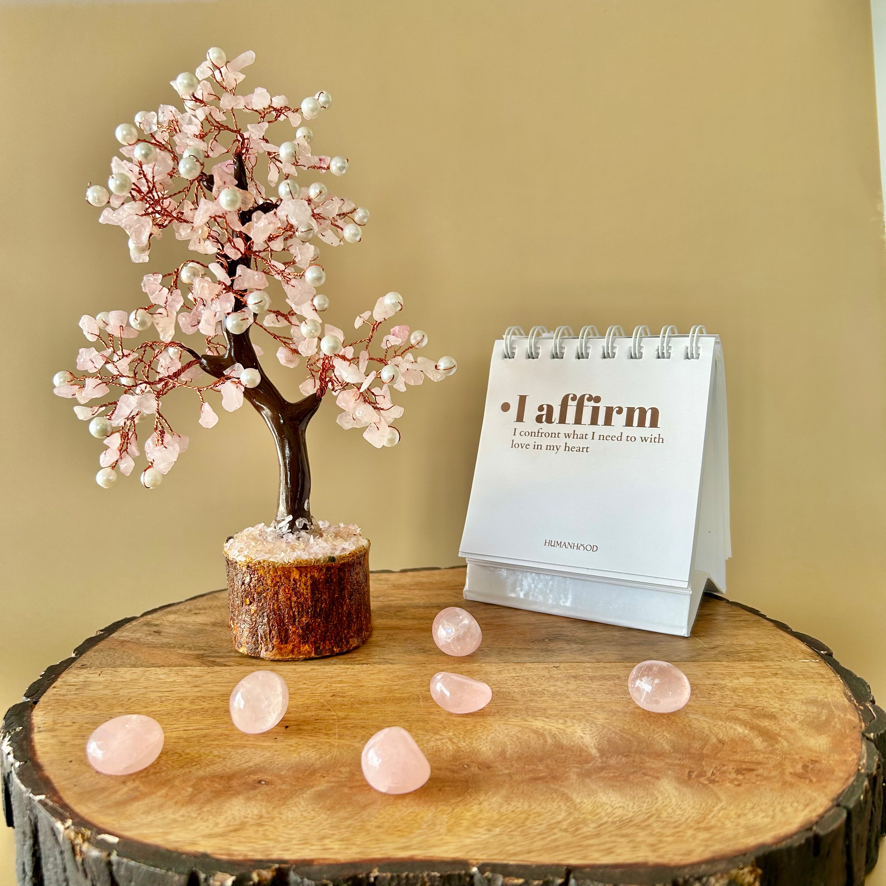 Rose Quartz Pearl Mseal Tree