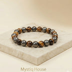 Pyrite Tiger Eye Combination Bracelet