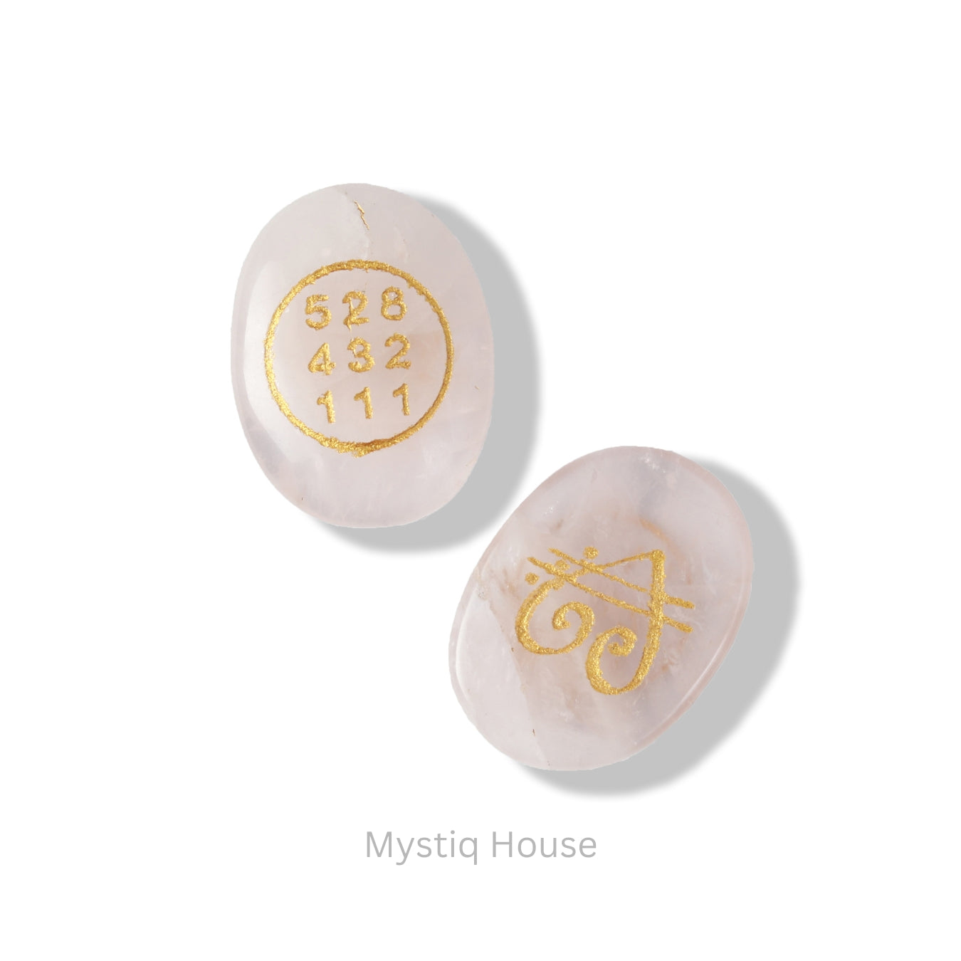 Rose Quartz Money Switch Oval & Zibu Symbol
