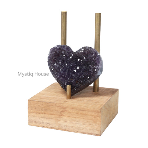 Amethyst Heart Cluster With Stand Img