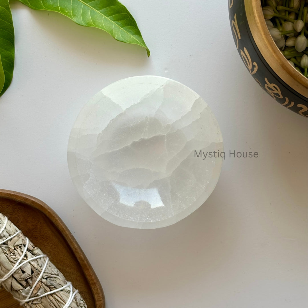 Orange Selenite Charging Heart