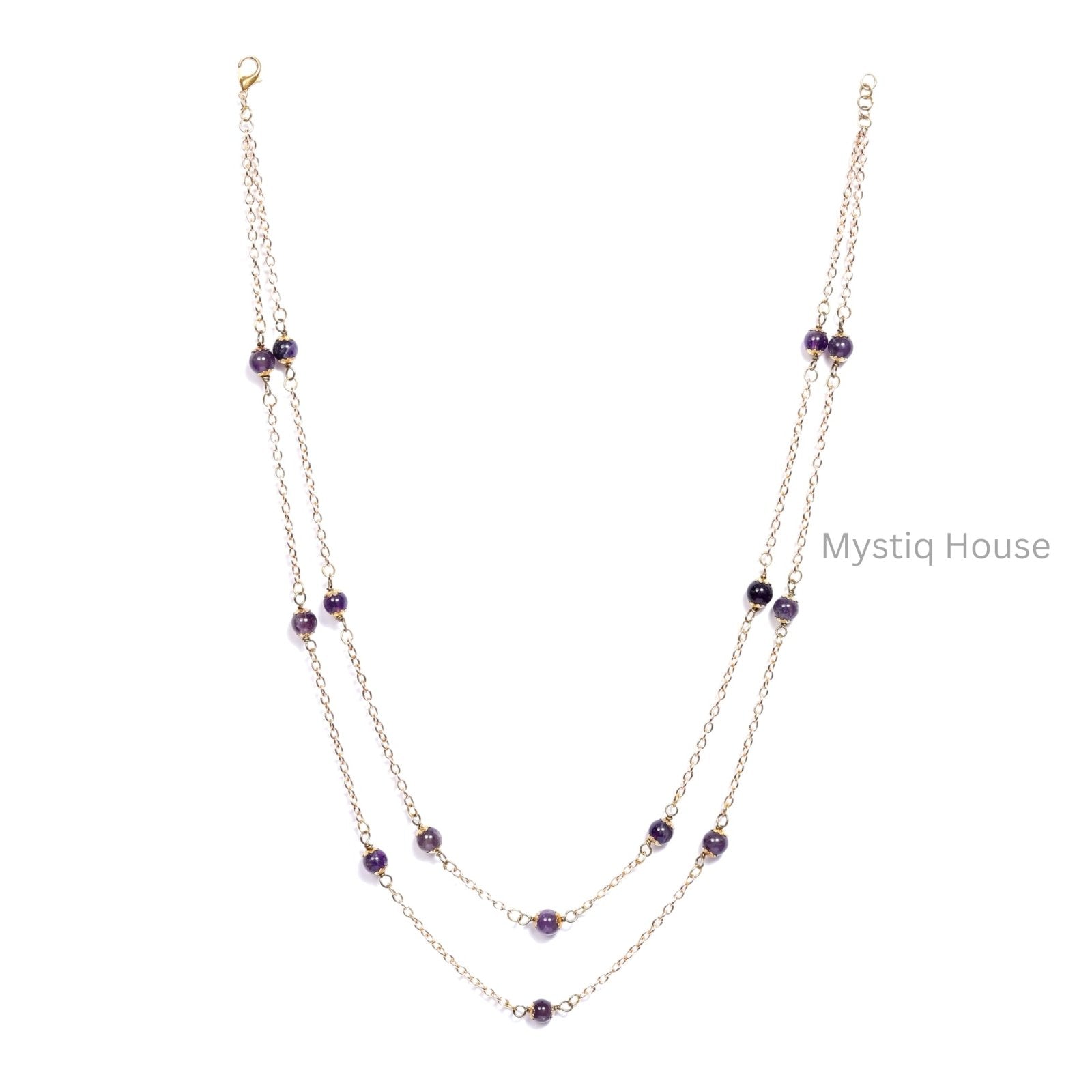 Amethyst Bead Necklace - MystiqHouse