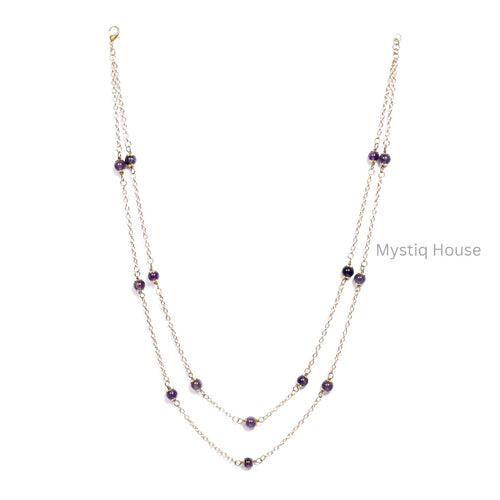 Amethyst Bead Necklace - MystiqHouse