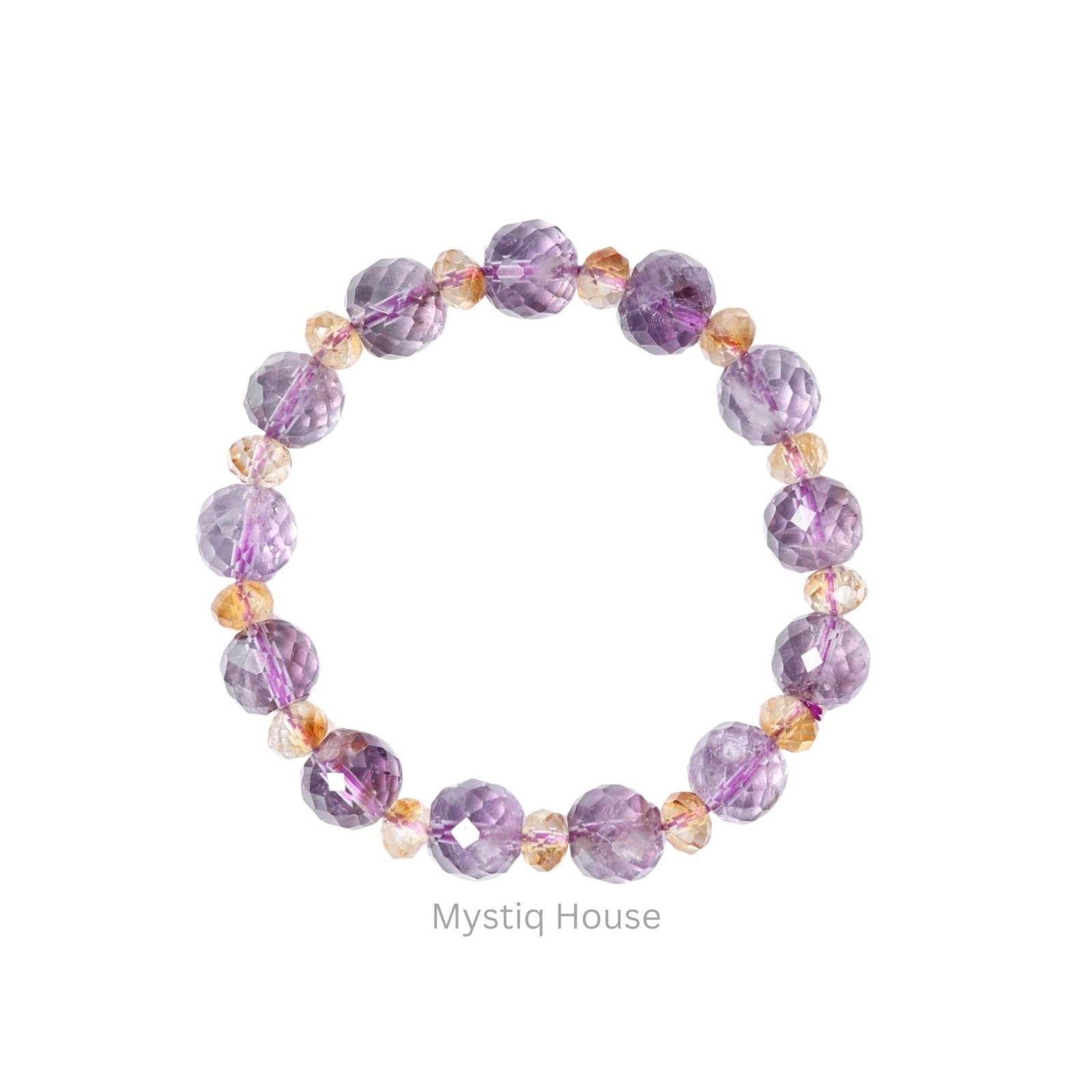 Amethyst & Citrine Faceted Bracelet - MystiqHouse