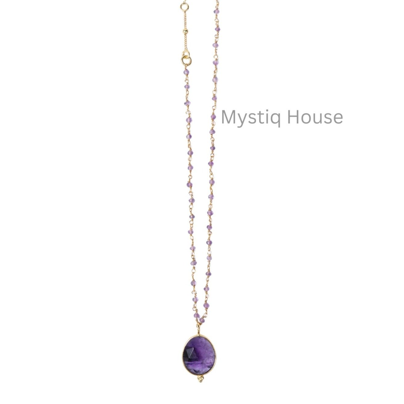 Amethyst Faceted Necklace - MystiqHouse