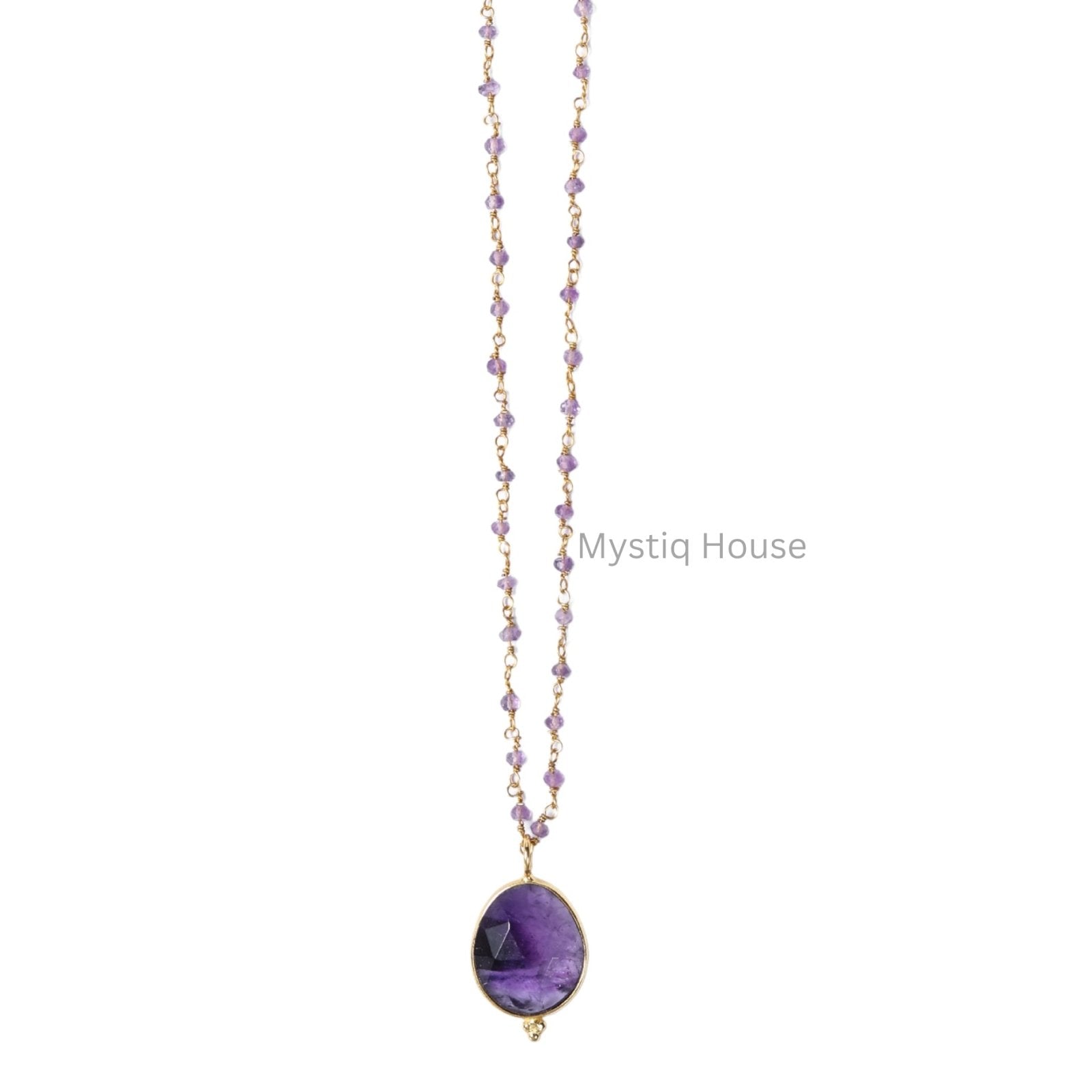 Amethyst Faceted Necklace - MystiqHouse