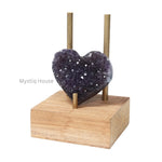 Amethyst Heart Cluster With Stand - MystiqHouse