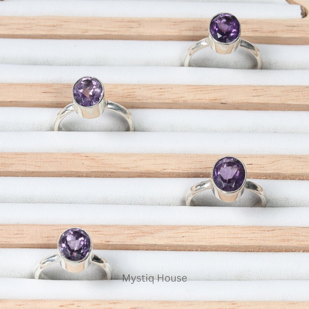 Amethyst Pure Silver Ring - MystiqHouse