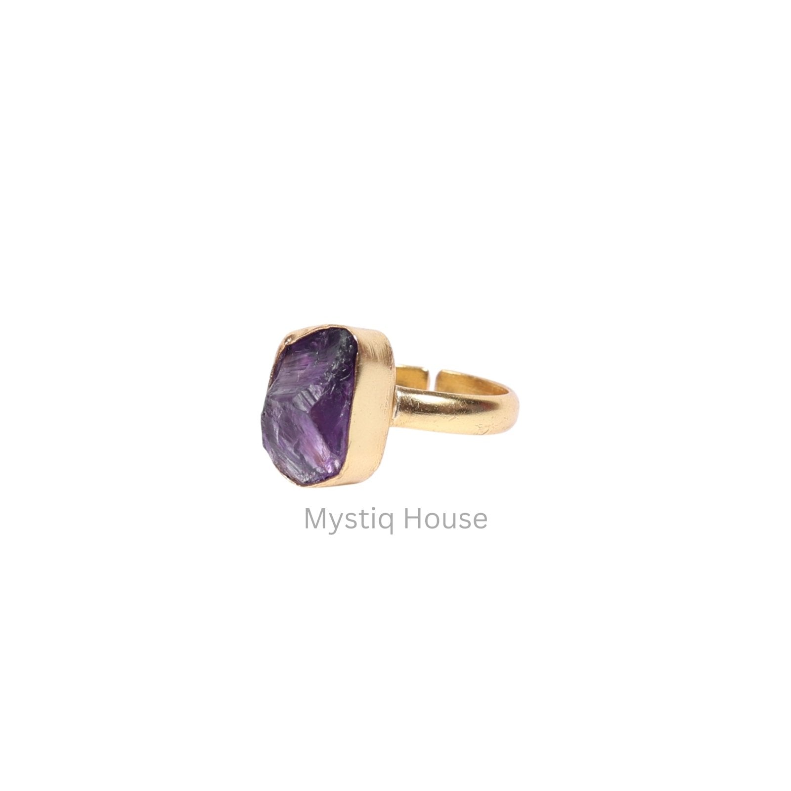Amethyst Raw Adjustable Ring - MystiqHouse