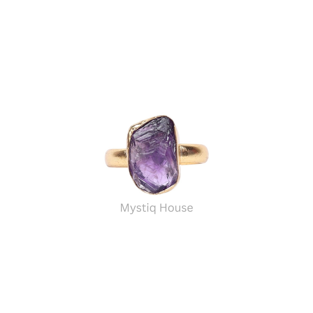 Amethyst Raw Adjustable Ring - MystiqHouse